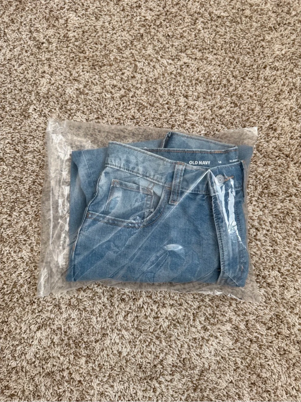 Old Navy High-Rise Straight Jeans in Medium Blue